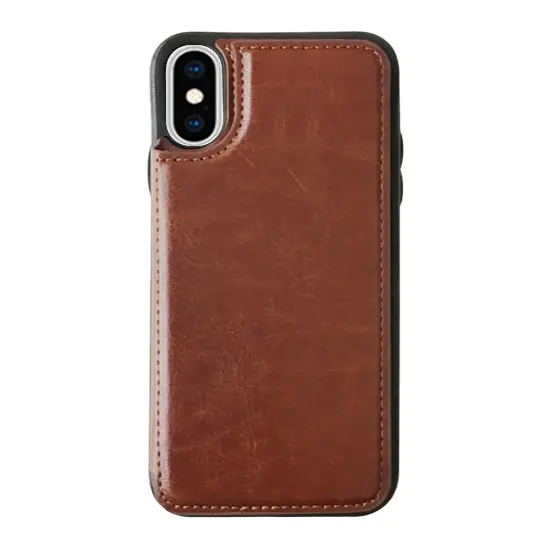 iPhone X/XS Modern Card Holder Case Brown